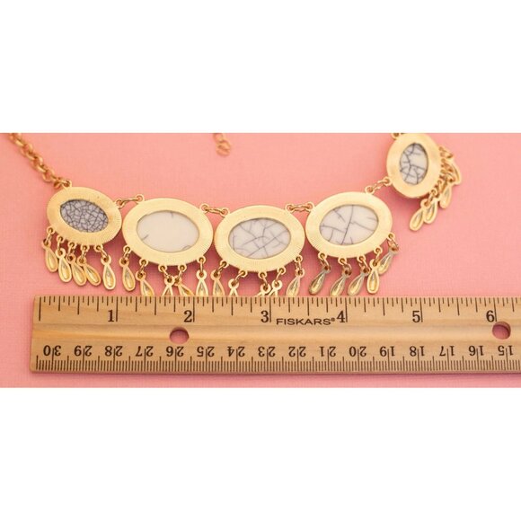 Bohemian Beautiful Stones Bib Necklace | 22 inch | H22 - Picture 3 of 3